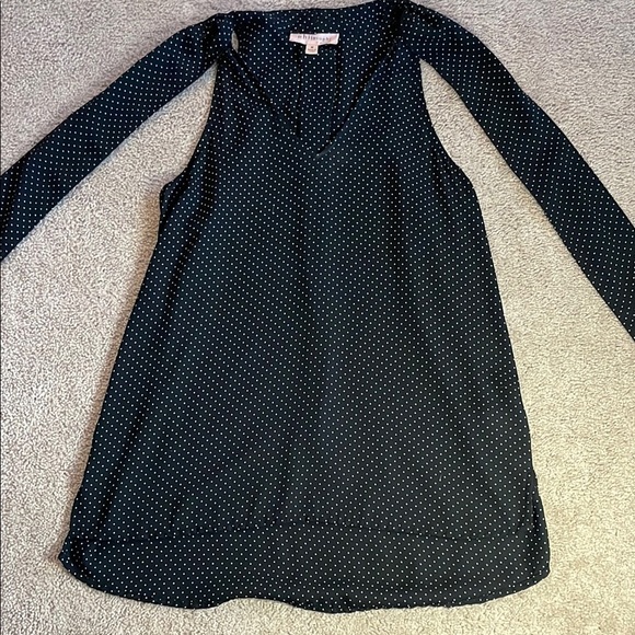 Philosophy Black Sleeveless Polkadot Tie Front Blouse - Picture 2 of 5